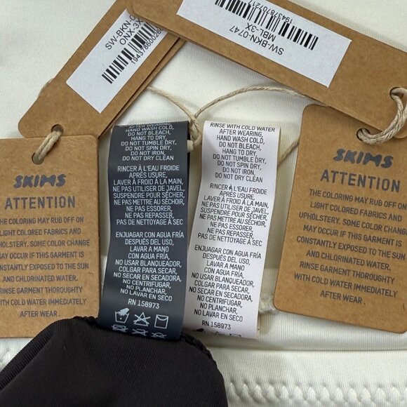 SKIMS‎ Swim Cheeky Tanga Bottoms Lot of 2 Marble Onyx 3X - Picture 10 of 12